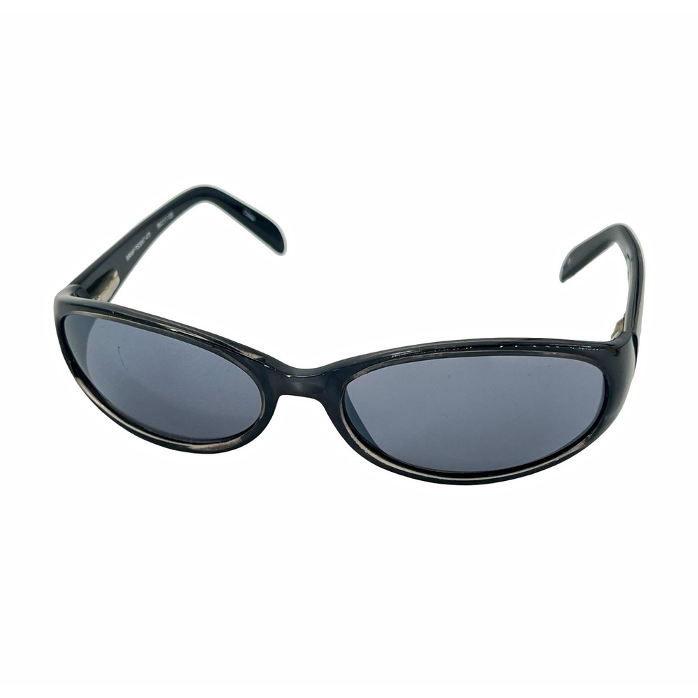 Fossil PS3047 Wrap Sunglasses Black Gray Lens Y2K Sport 58-17-125